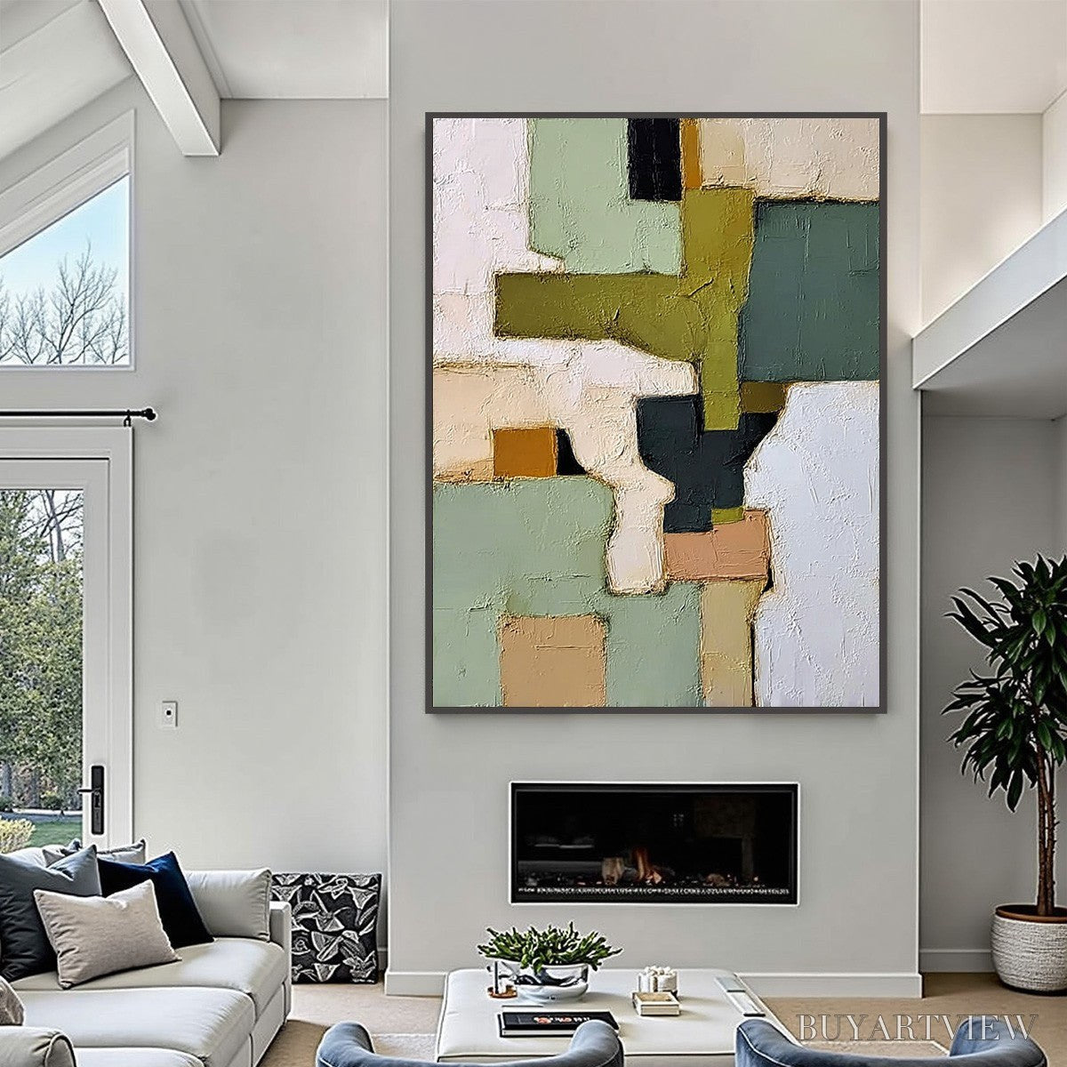 ARTOVITAS Terra Firma – Textured Wabi Sabi Abstract Oil Painting - image 2