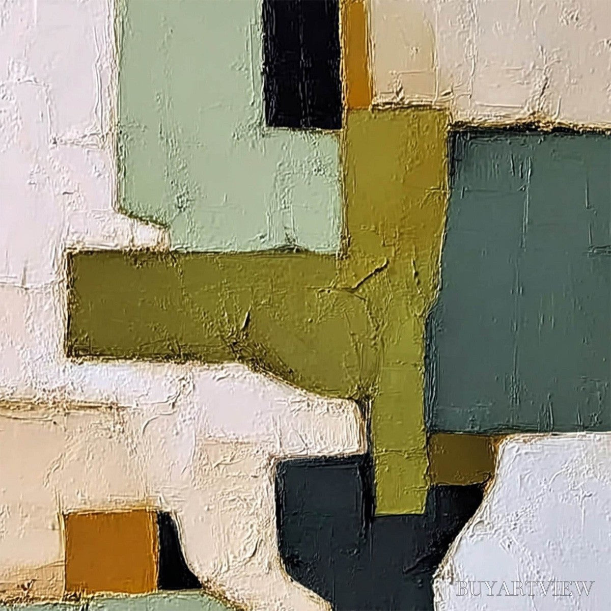 ARTOVITAS Terra Firma – Textured Wabi Sabi Abstract Oil Painting - image 3