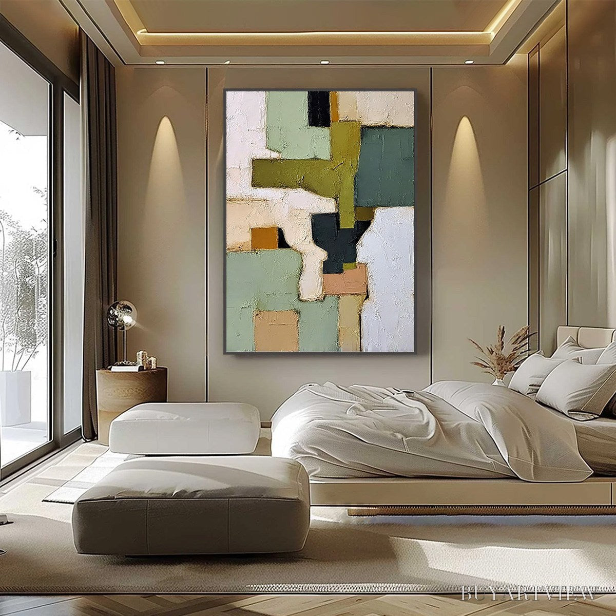 ARTOVITAS Terra Firma – Textured Wabi Sabi Abstract Oil Painting - image 6