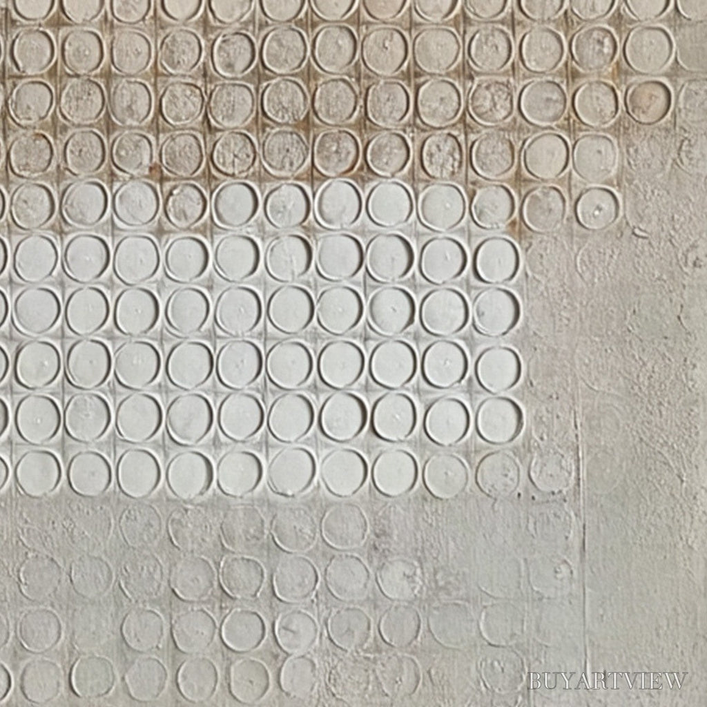 ARTOVITAS Silent Rhythm – Textured Wabi Sabi Abstract Painting in Neutral Tones - image 3
