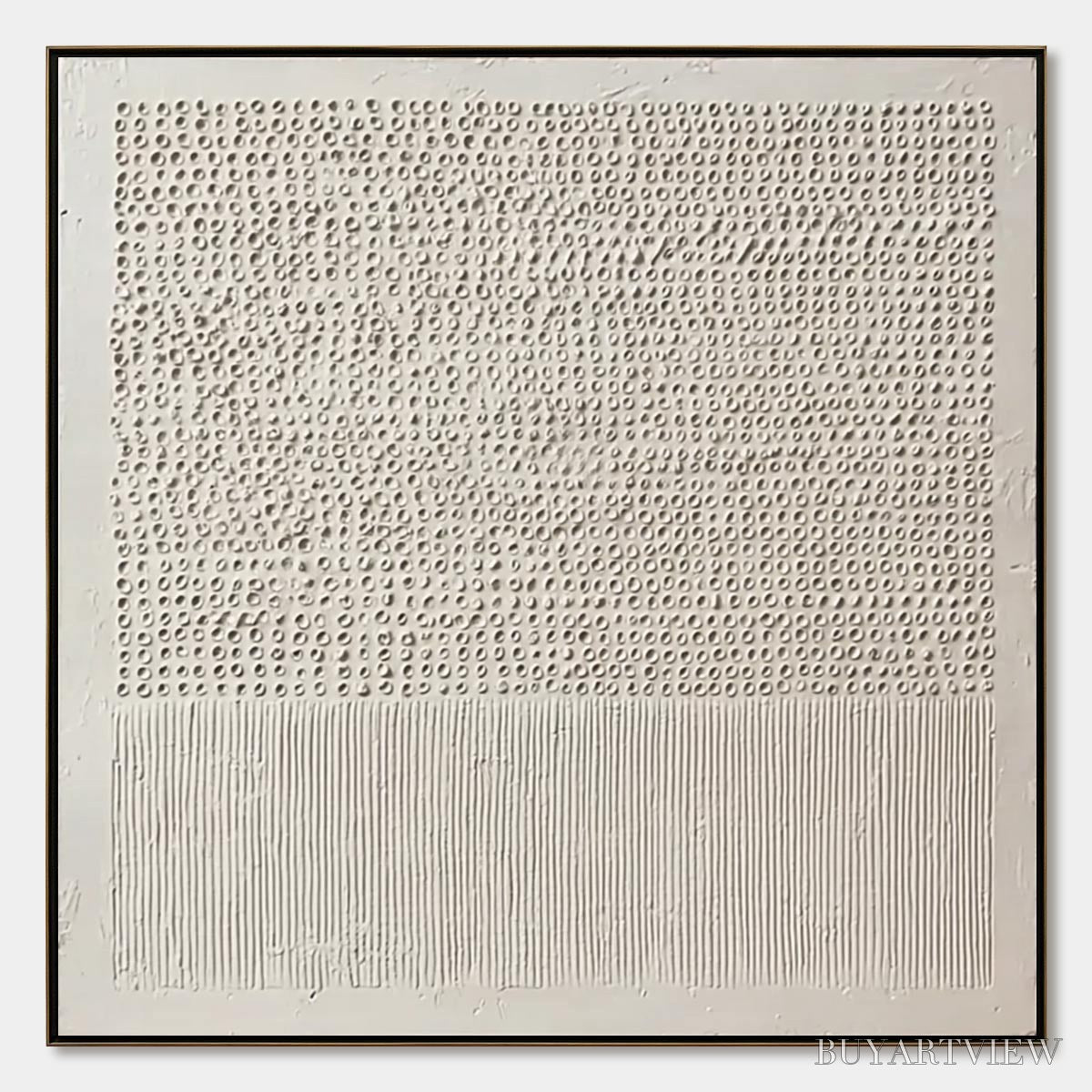 ARTOVITAS Codex of Calm – Large Square Textured Wabi Sabi Abstract Painting - image 1