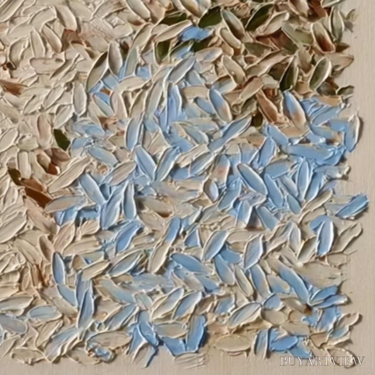 ARTOVITAS Earth'S Mosaic – Textured Wabi Sabi Abstract Landscape Oil Painting - image 3