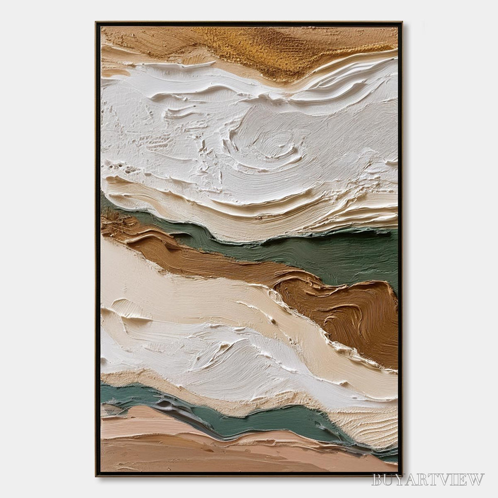 ARTOVITAS Terra Veins – Textured Wabi Sabi Abstract Earth Landscape Painting - image 1