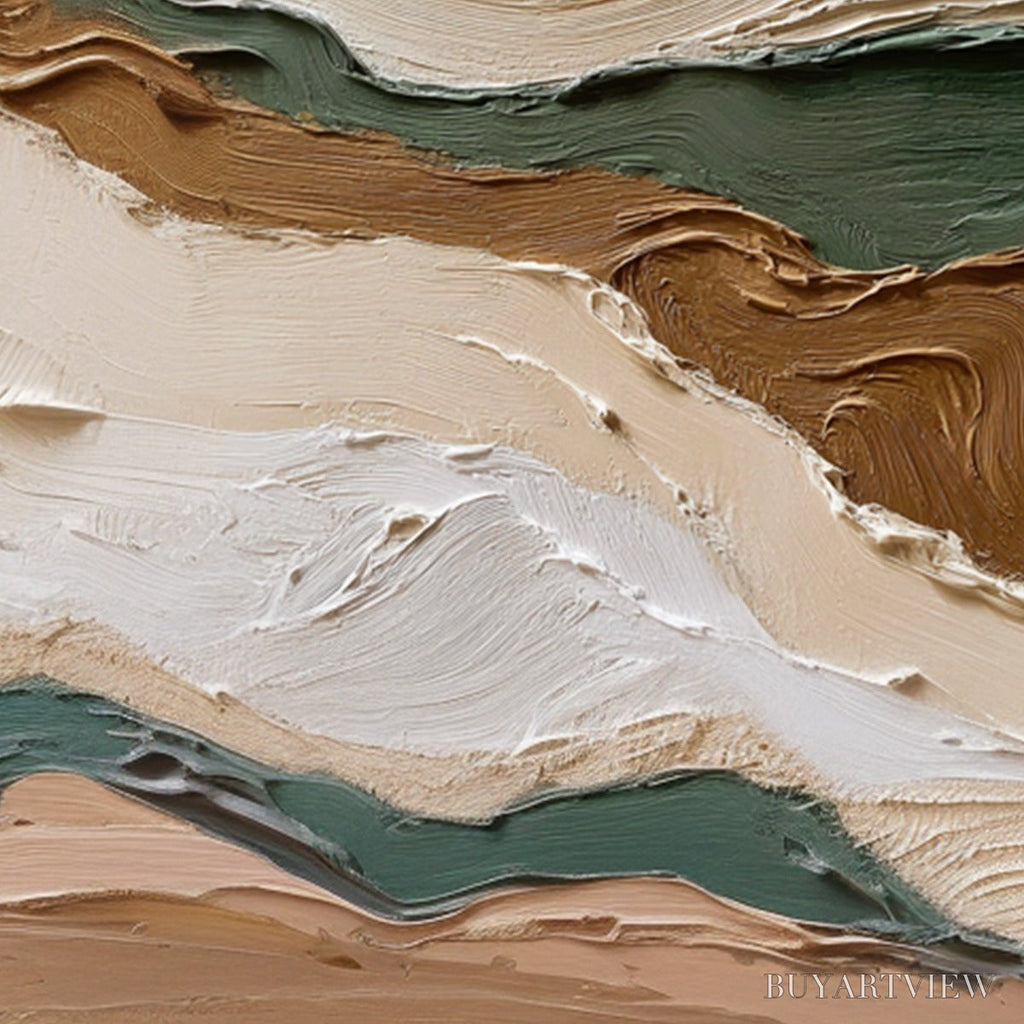 ARTOVITAS Terra Veins – Textured Wabi Sabi Abstract Earth Landscape Painting - image 3