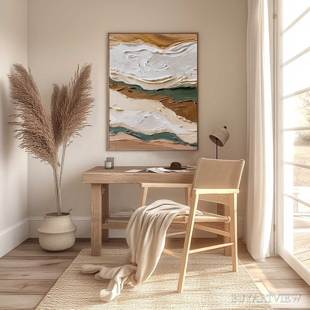 ARTOVITAS Terra Veins – Textured Wabi Sabi Abstract Earth Landscape Painting - image 6