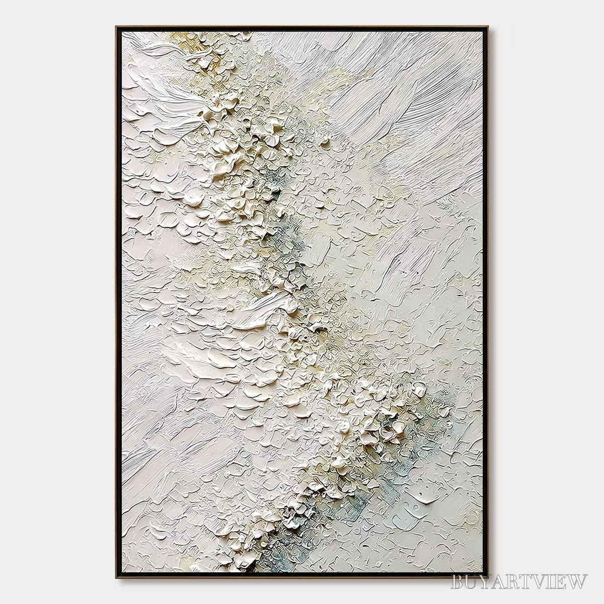 ARTOVITAS Aegean Foam – Heavily Textured Wabi Sabi Abstract Painting - image 1