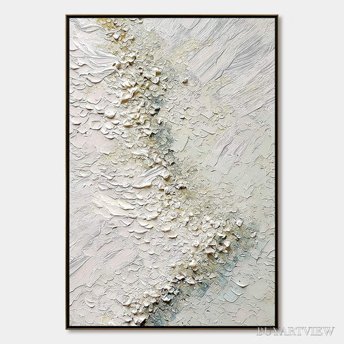 ARTOVITAS Aegean Foam – Heavily Textured Wabi Sabi Abstract Painting - image 1