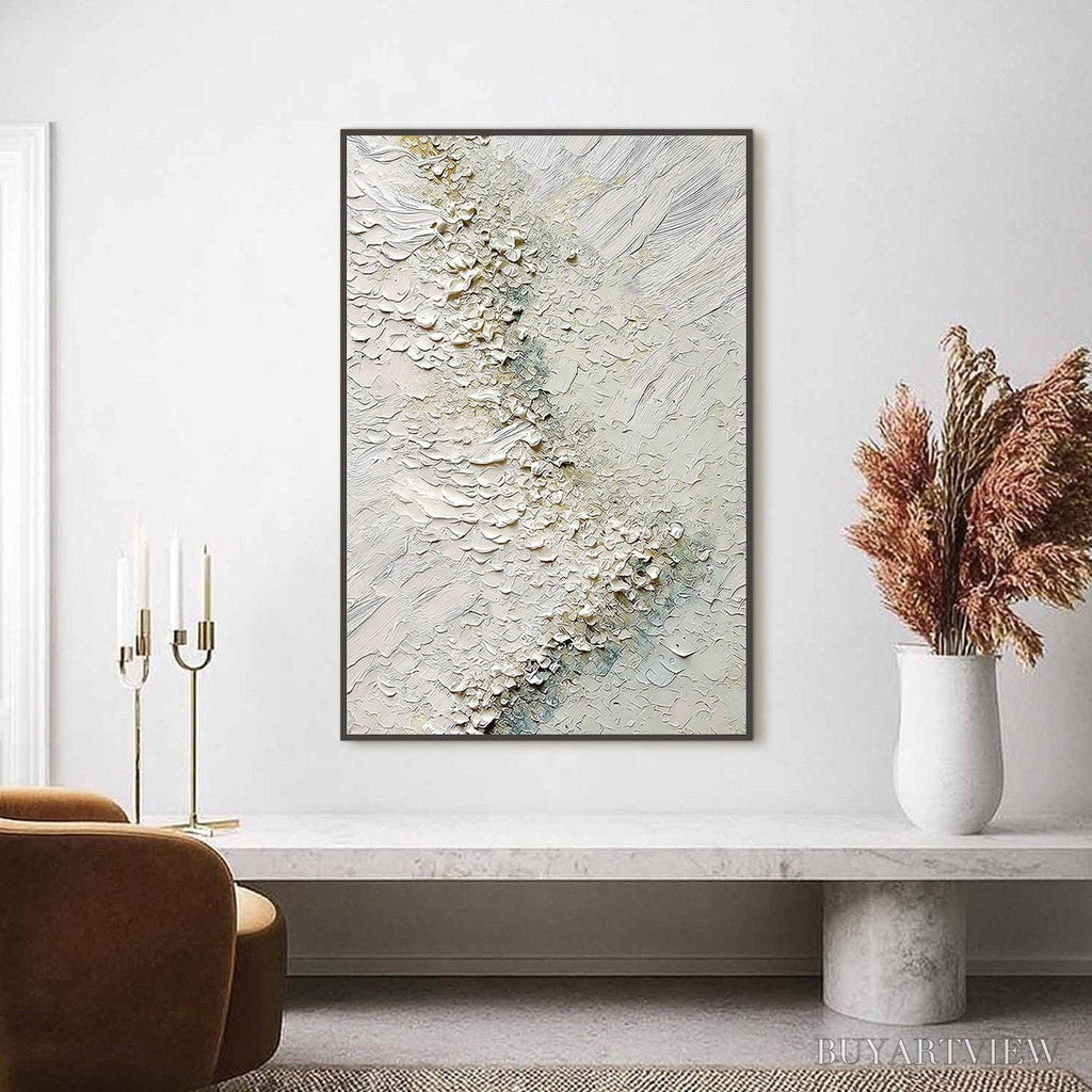 ARTOVITAS Aegean Foam – Heavily Textured Wabi Sabi Abstract Painting - image 2