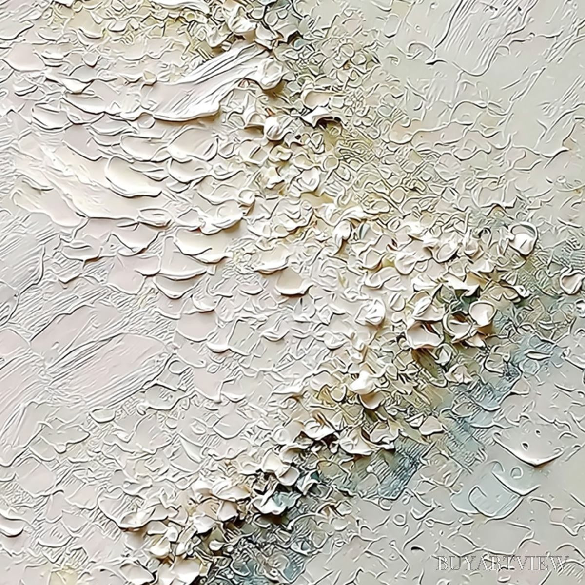 ARTOVITAS Aegean Foam – Heavily Textured Wabi Sabi Abstract Painting - image 3