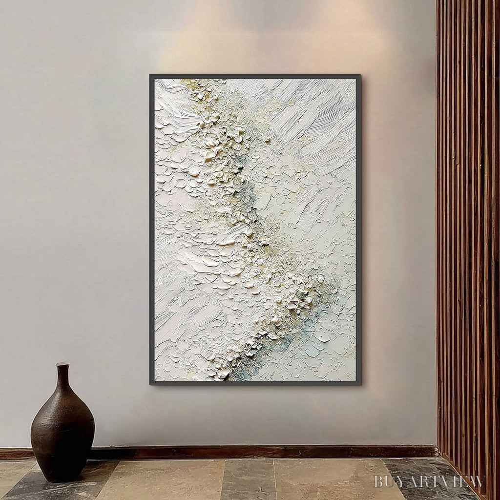 ARTOVITAS Aegean Foam – Heavily Textured Wabi Sabi Abstract Painting - image 6
