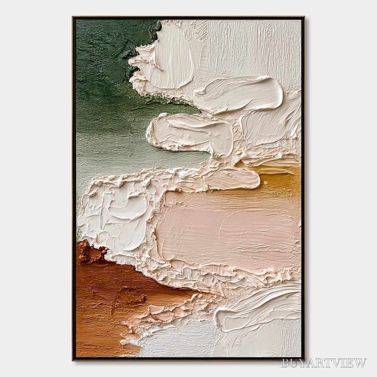 ARTOVITAS Earthen Veil – Textured Abstract Earth Tone Impasto - image 1