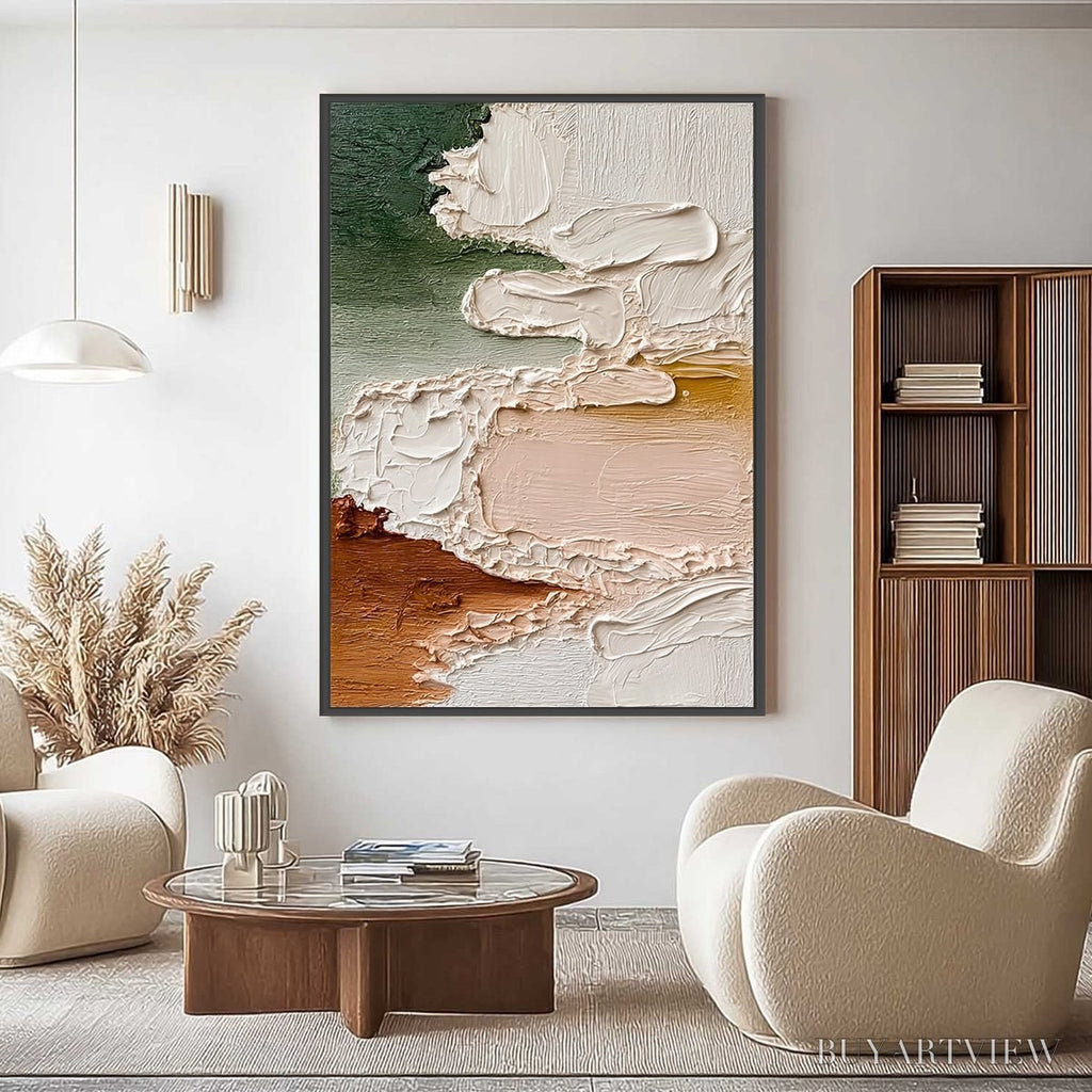 ARTOVITAS Earthen Veil – Textured Abstract Earth Tone Impasto - image 2
