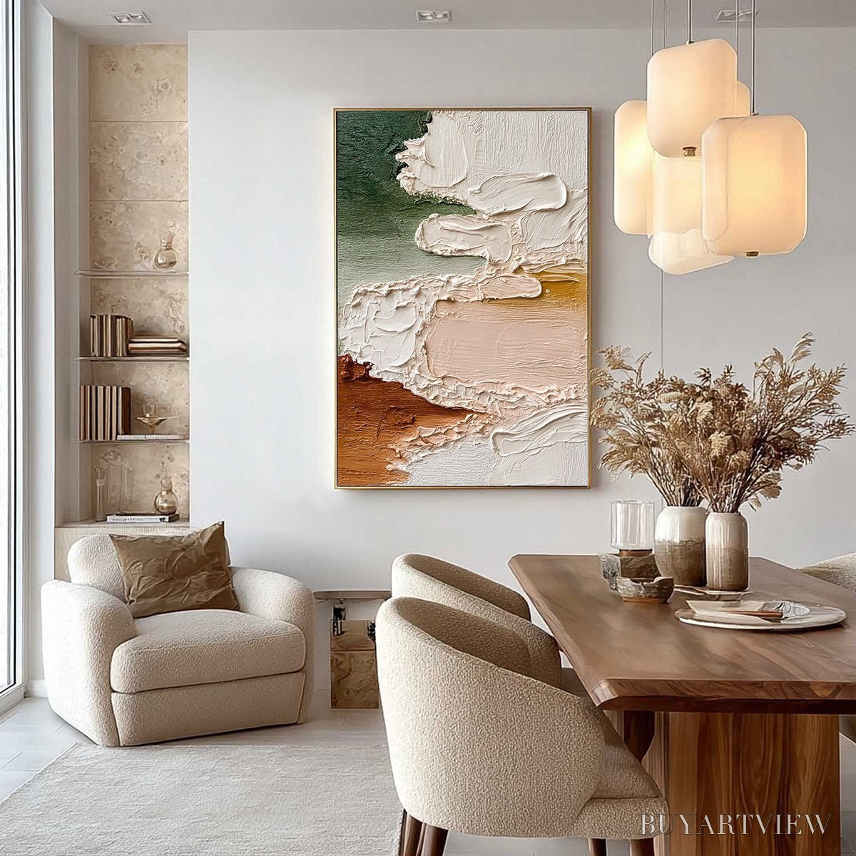 ARTOVITAS Earthen Veil – Textured Abstract Earth Tone Impasto - image 4