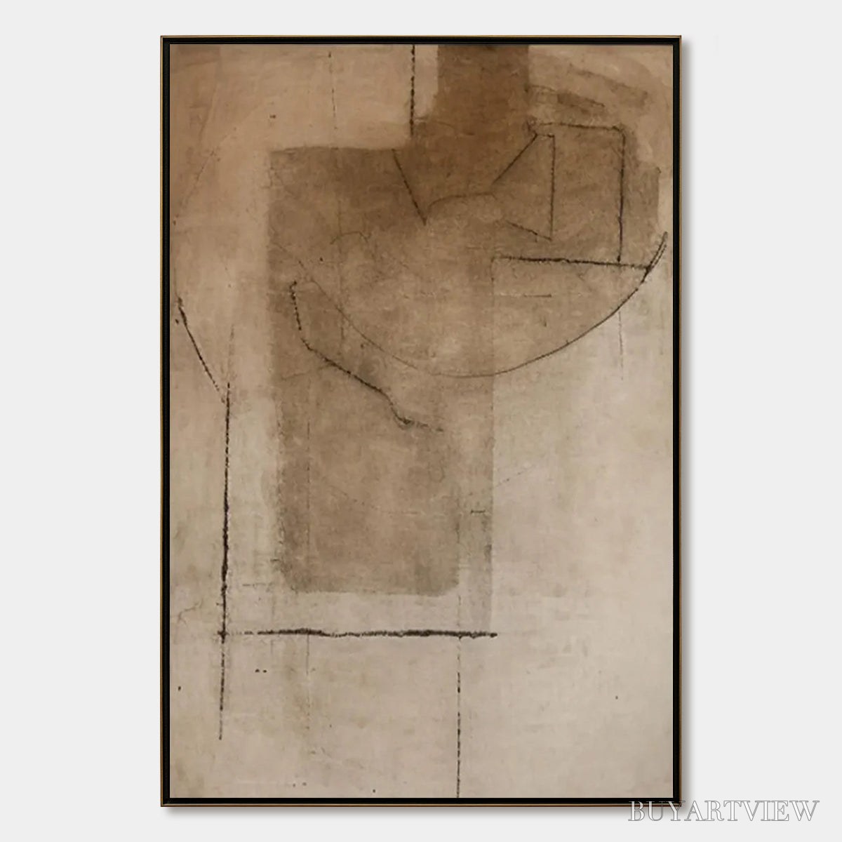 ARTOVITAS Terra Incognita – Wabi Sabi Inspired Textured Abstract Earth Tone Painting - image 1
