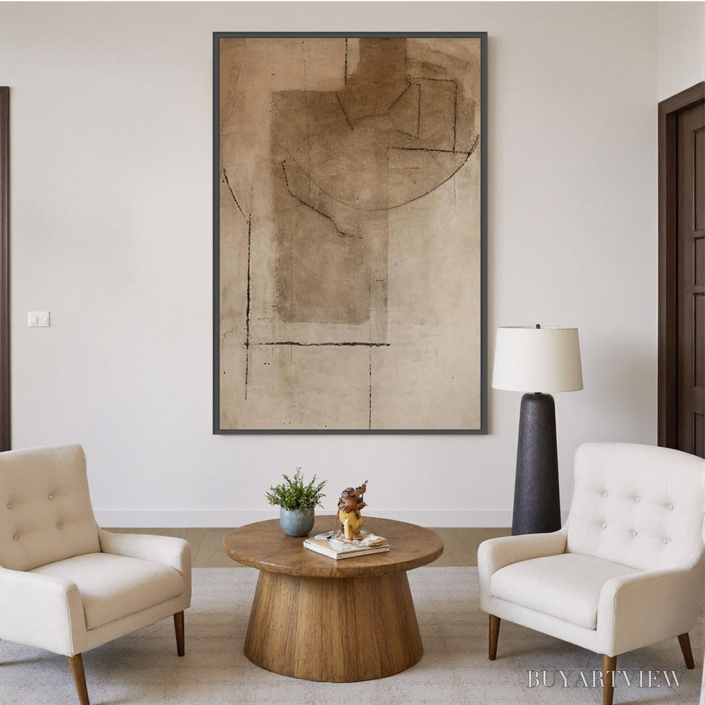 ARTOVITAS Terra Incognita – Wabi Sabi Inspired Textured Abstract Earth Tone Painting - image 2