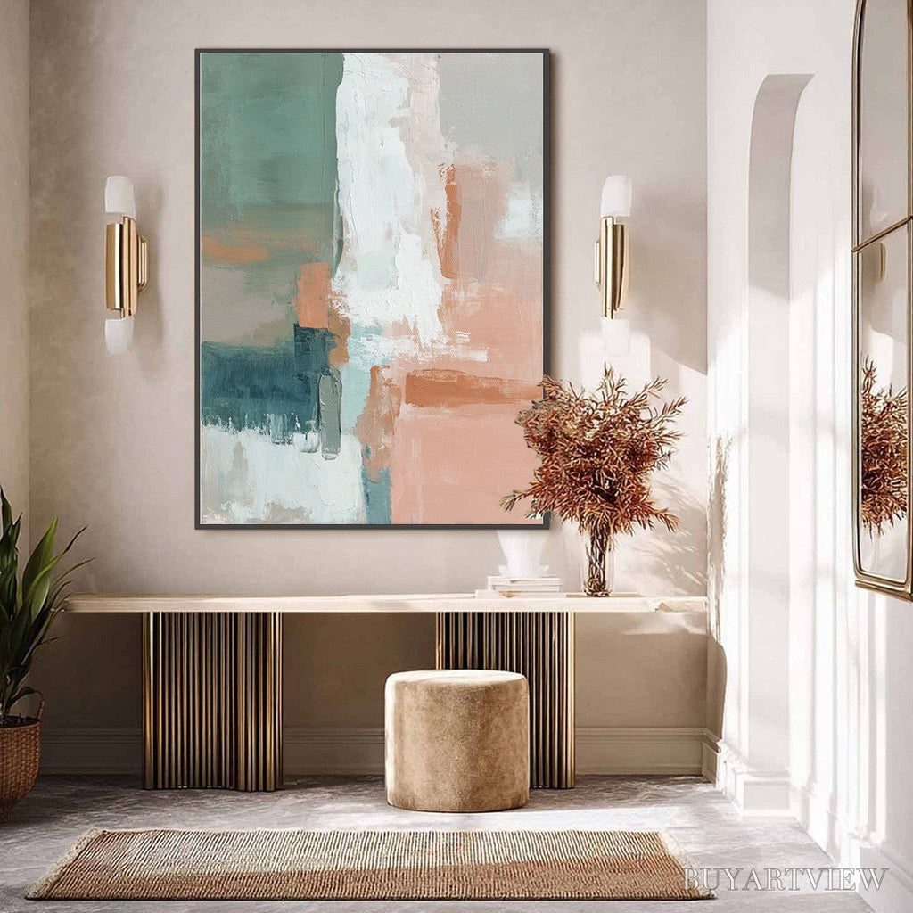 ARTOVITAS Coastal Echoes – Muted Tones Abstract Landscape Painting - image 4