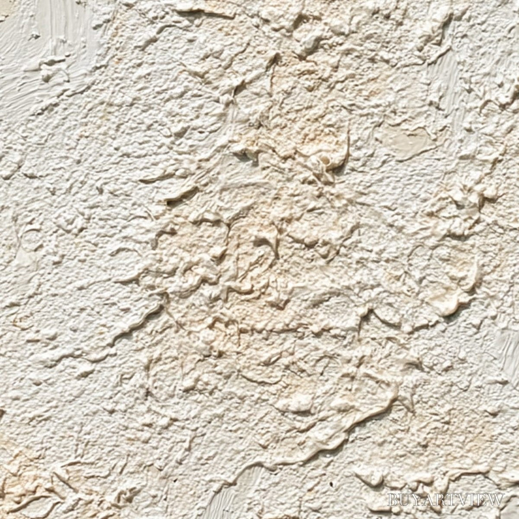 ARTOVITAS Terra Blanca – Heavy Texture Minimalist Wabi Sabi Painting - image 3
