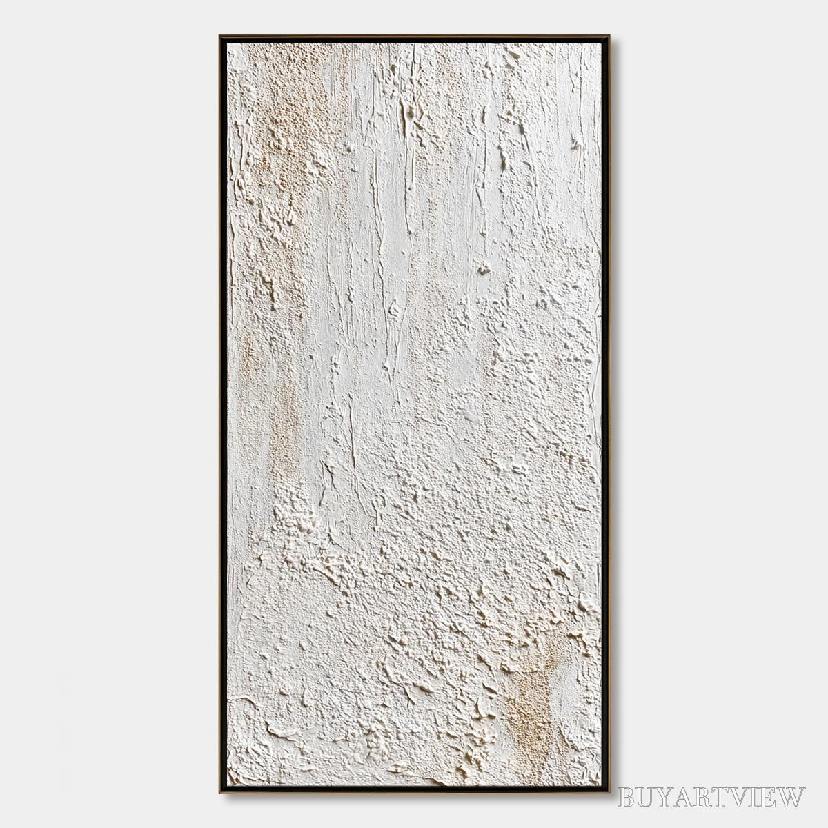 ARTOVITAS Terra Alba – Textured Wabi Sabi Minimalist Abstract Painting - image 1