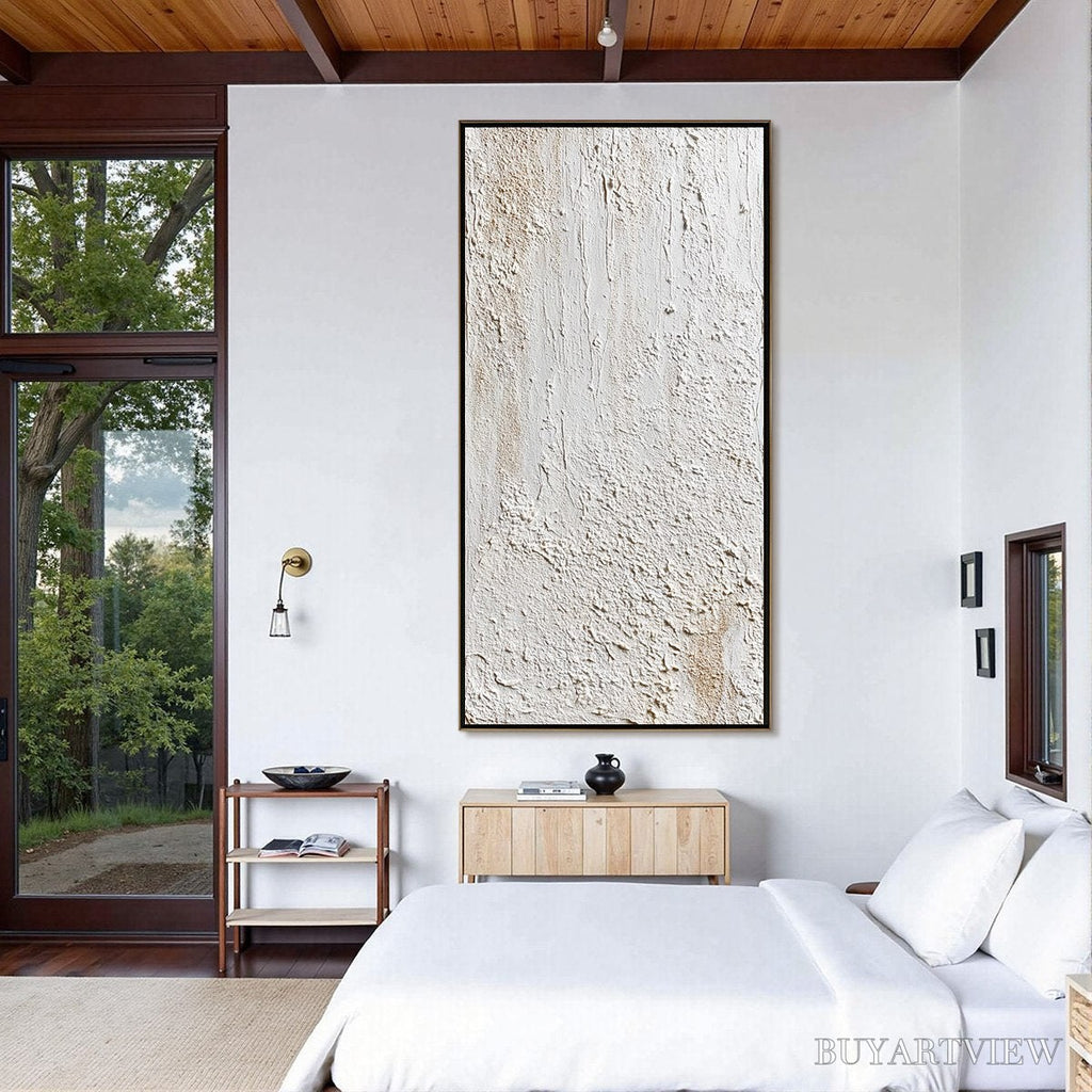 ARTOVITAS Terra Alba – Textured Wabi Sabi Minimalist Abstract Painting - image 4