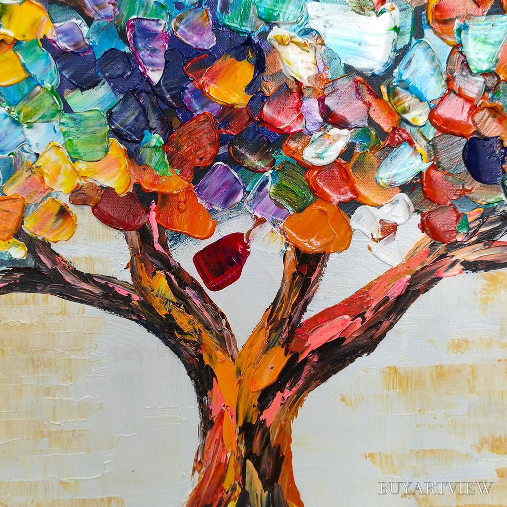 ARTOVITAS Ready to Ship | Tree of Life | 24''X48'' | 60x120cm | Black Frame - image 2