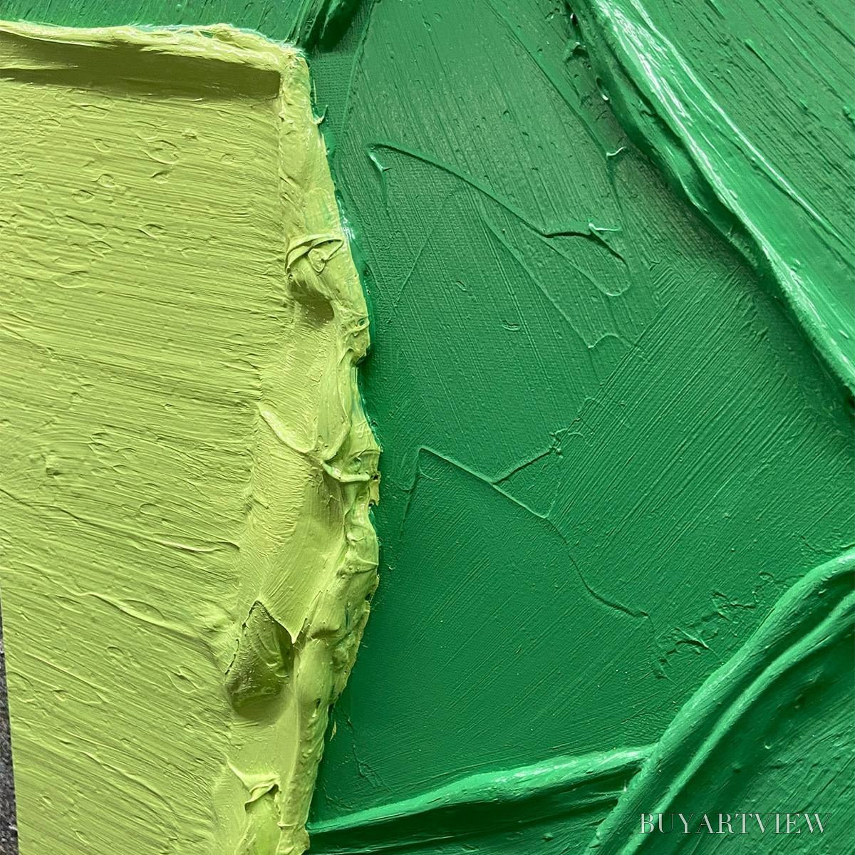 ARTOVITAS Emerald Fairway – Textured Impasto Golf Scene Painting - image 3