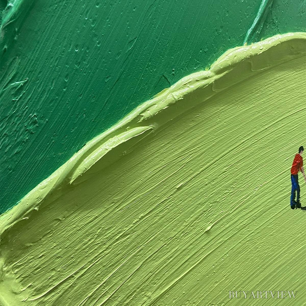 ARTOVITAS Emerald Fairway – Textured Impasto Golf Scene Painting - image 5