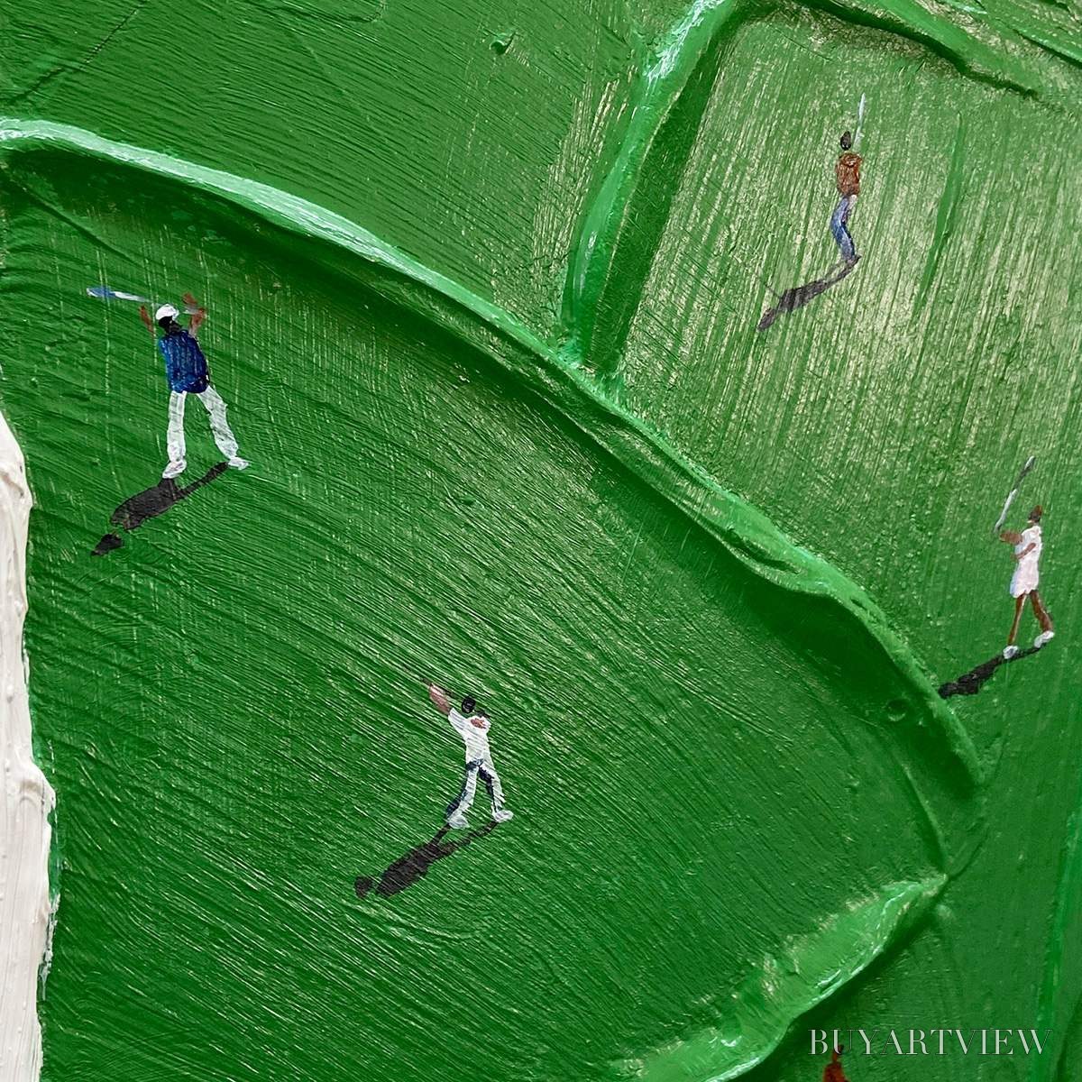 ARTOVITAS Fairway Dance – Textured Impasto Golf Scene Painting - image 3