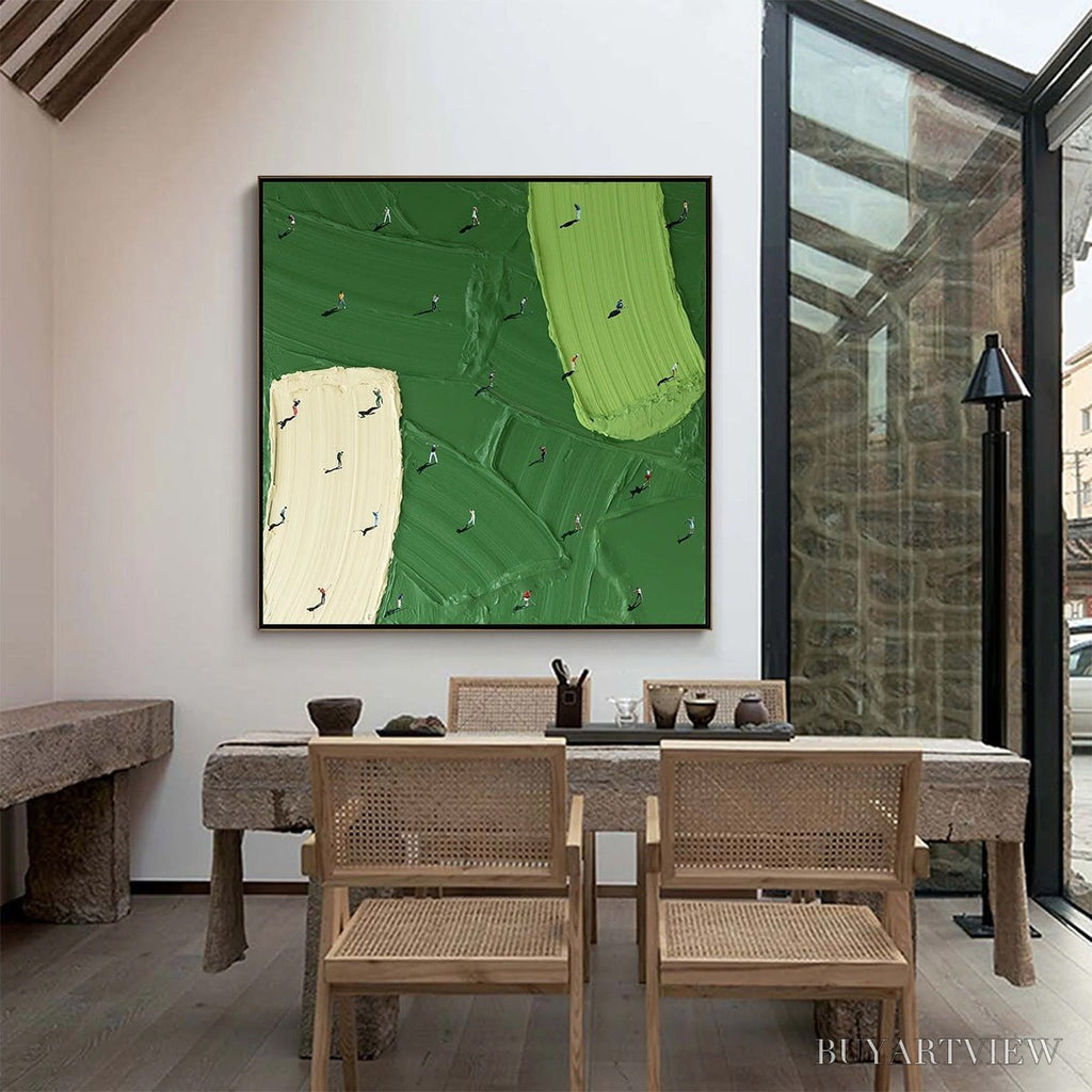 ARTOVITAS Fairway Dance – Textured Impasto Golf Scene Painting - image 4