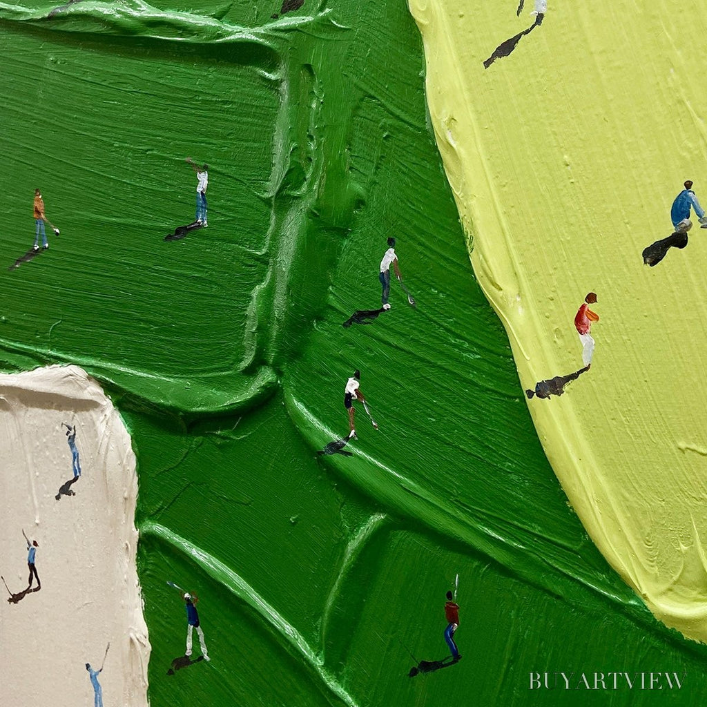 ARTOVITAS Fairway Dance – Textured Impasto Golf Scene Painting - image 6