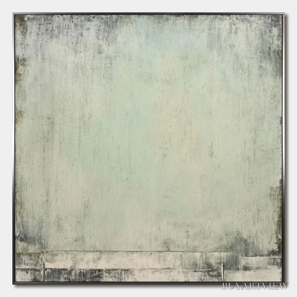 ARTOVITAS Misty Morning – Textured Minimalist Abstract Oil Painting - image 1