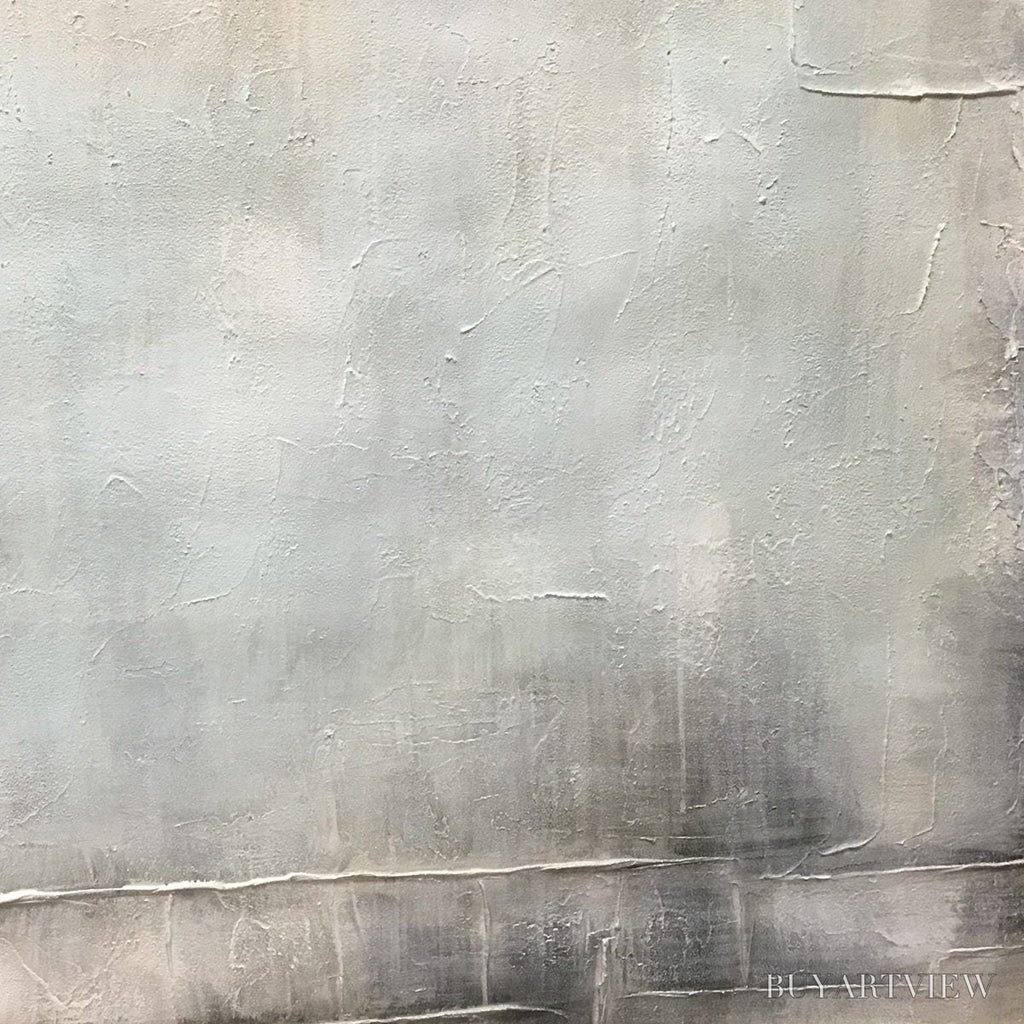 ARTOVITAS Misty Morning – Textured Minimalist Abstract Oil Painting - image 5