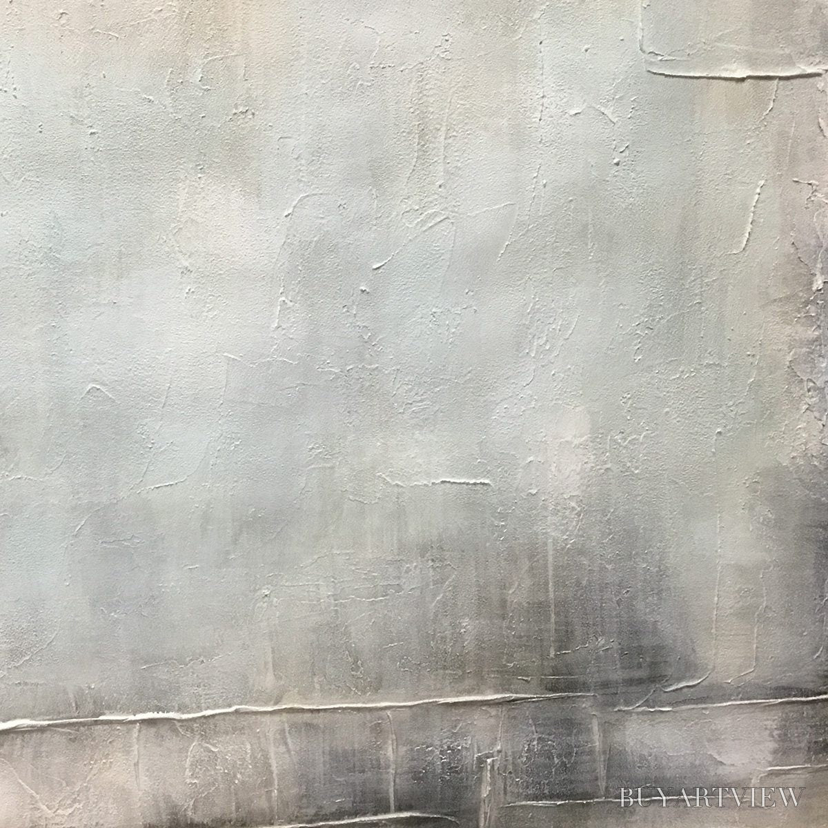 ARTOVITAS Misty Morning – Textured Minimalist Abstract Oil Painting - image 5