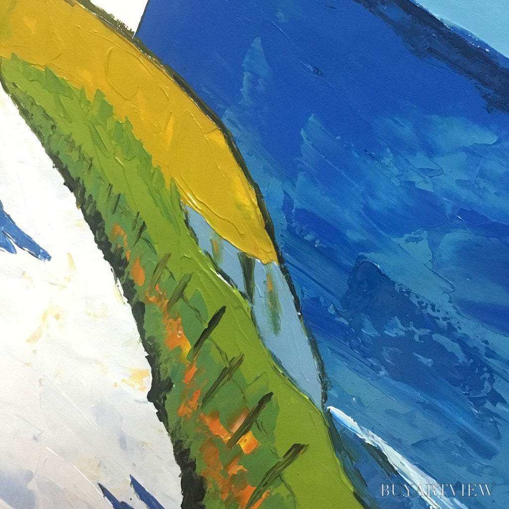 ARTOVITAS Seaside Cottage – Impasto Coastal Landscape Oil Painting - image 5
