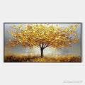 ARTOVITAS Golden Harvest – Textured Impasto Golden Tree Oil Painting - image 1