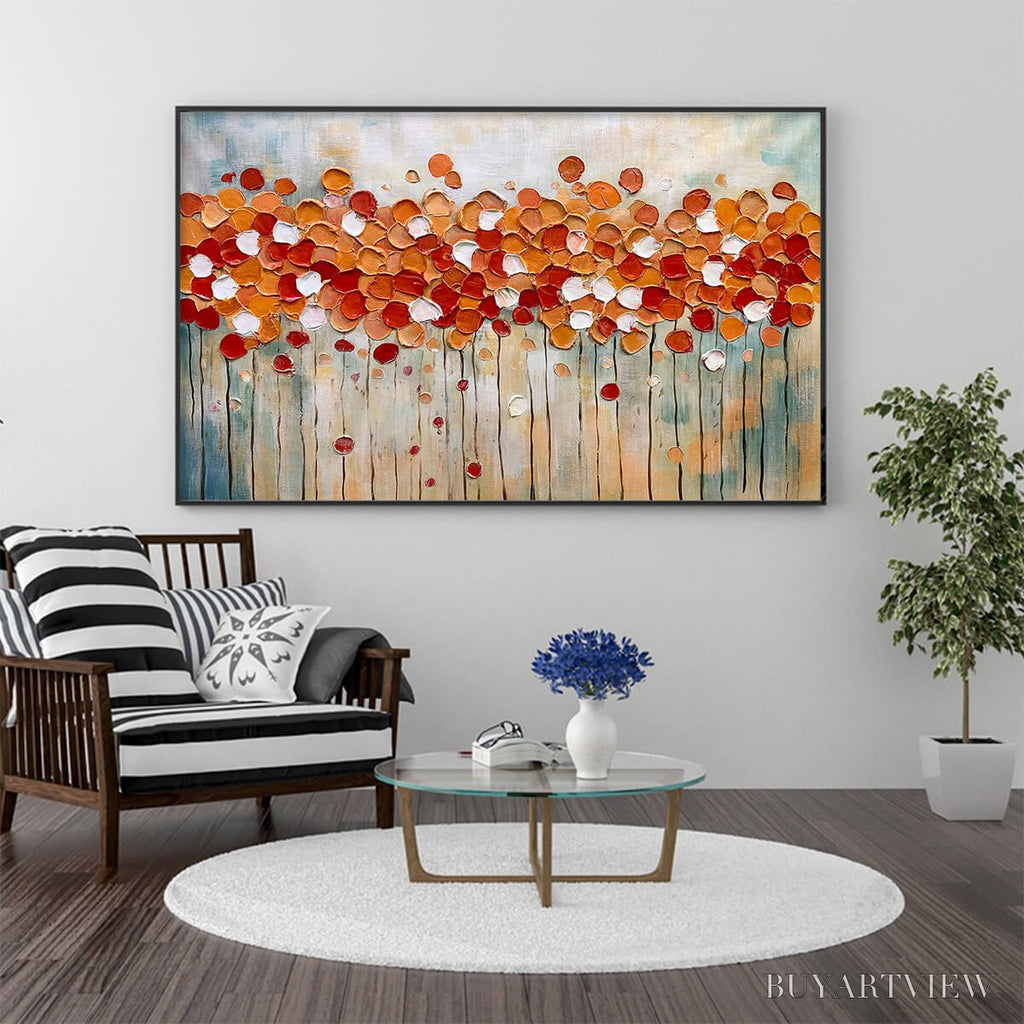 ARTOVITAS Autumn Whispers – Abstract Landscape Impasto Oil Painting - image 2