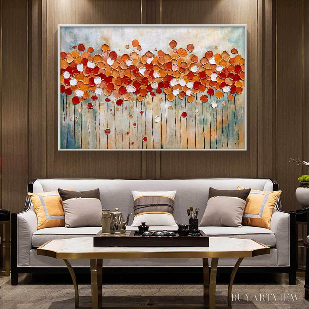 ARTOVITAS Autumn Whispers – Abstract Landscape Impasto Oil Painting - image 6