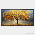 ARTOVITAS Golden Autumn – Textured Impasto Tree Landscape Oil Painting - image 1