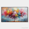 ARTOVITAS Kaleidoscope Dream – Textured Multicolored Tree Oil Painting - image 1
