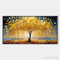 ARTOVITAS Golden Majesty – Textured Impasto Golden Tree Oil Painting - image 1