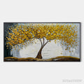 ARTOVITAS Golden Sanctuary – Textured Golden Tree Oil Painting on Canvas - image 1