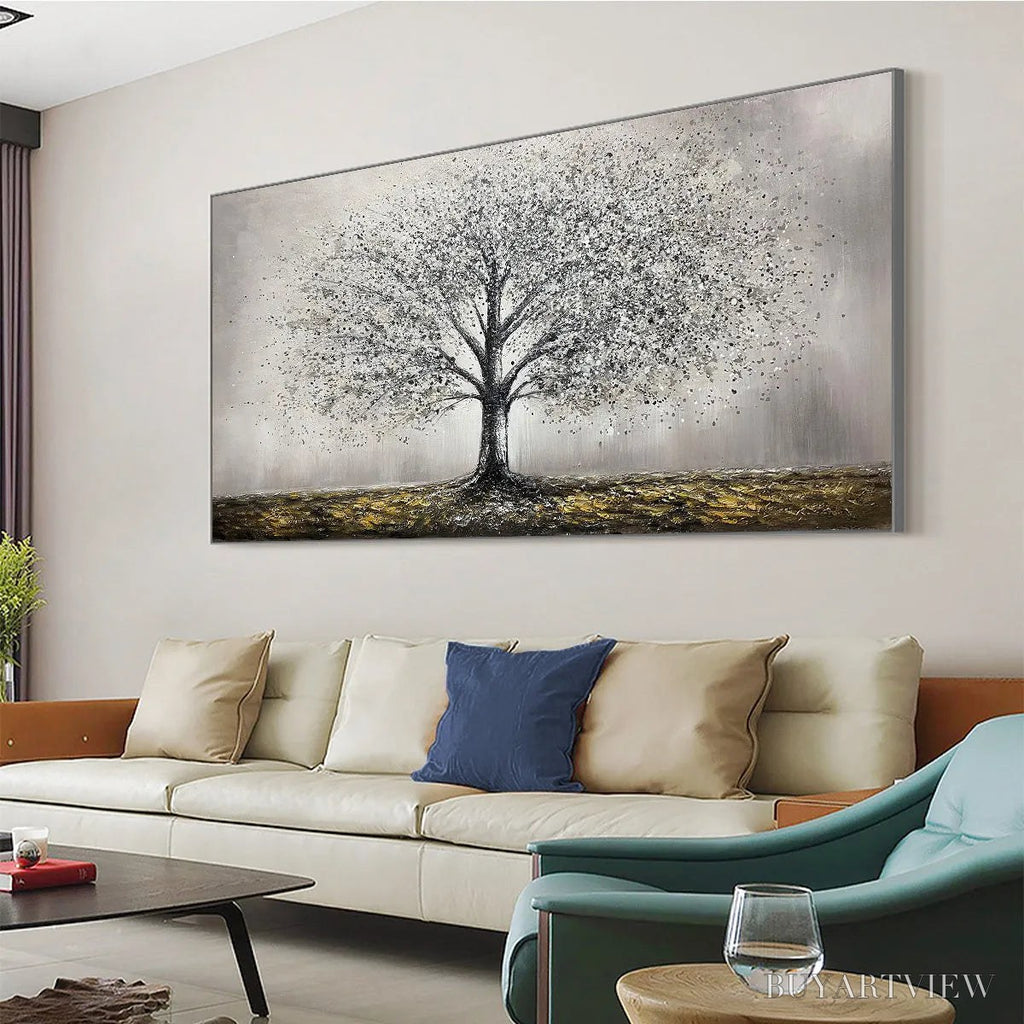 ARTOVITAS Golden Roots – Tree Painting with Textured Gold Ground - image 5