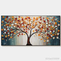 ARTOVITAS Golden Tree of Life – Panoramic Impasto Tree Painting, Textured , Colorful, Living Room - image 1