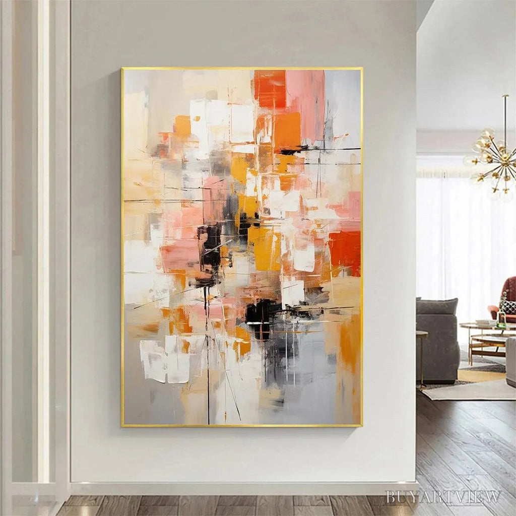 ARTOVITAS Abstract Symphony Ii – Colorful Abstract Painting, Textured , Vertical Canvas, Modern Art - image 2