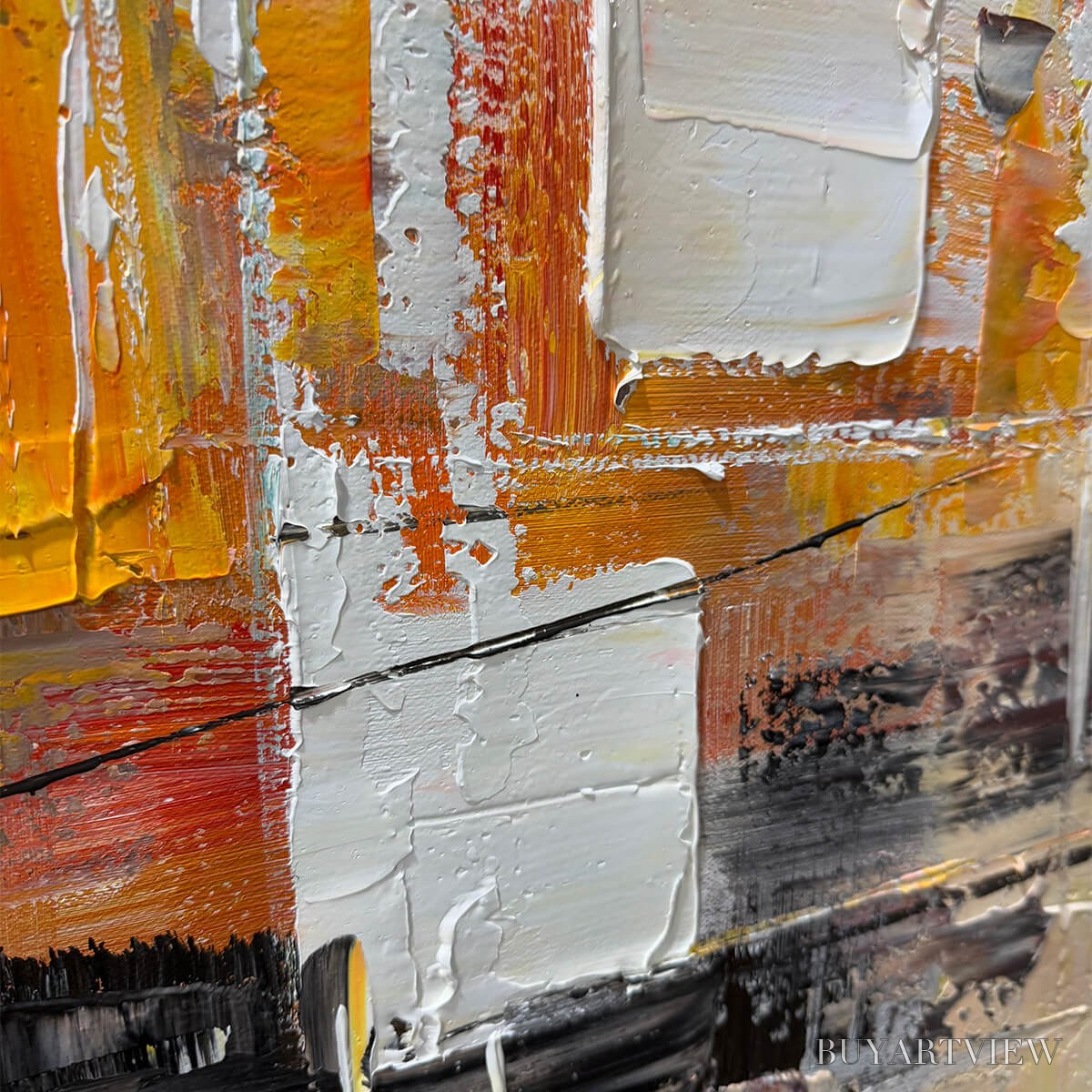 ARTOVITAS Abstract Symphony Ii – Colorful Abstract Painting, Textured , Vertical Canvas, Modern Art - image 6