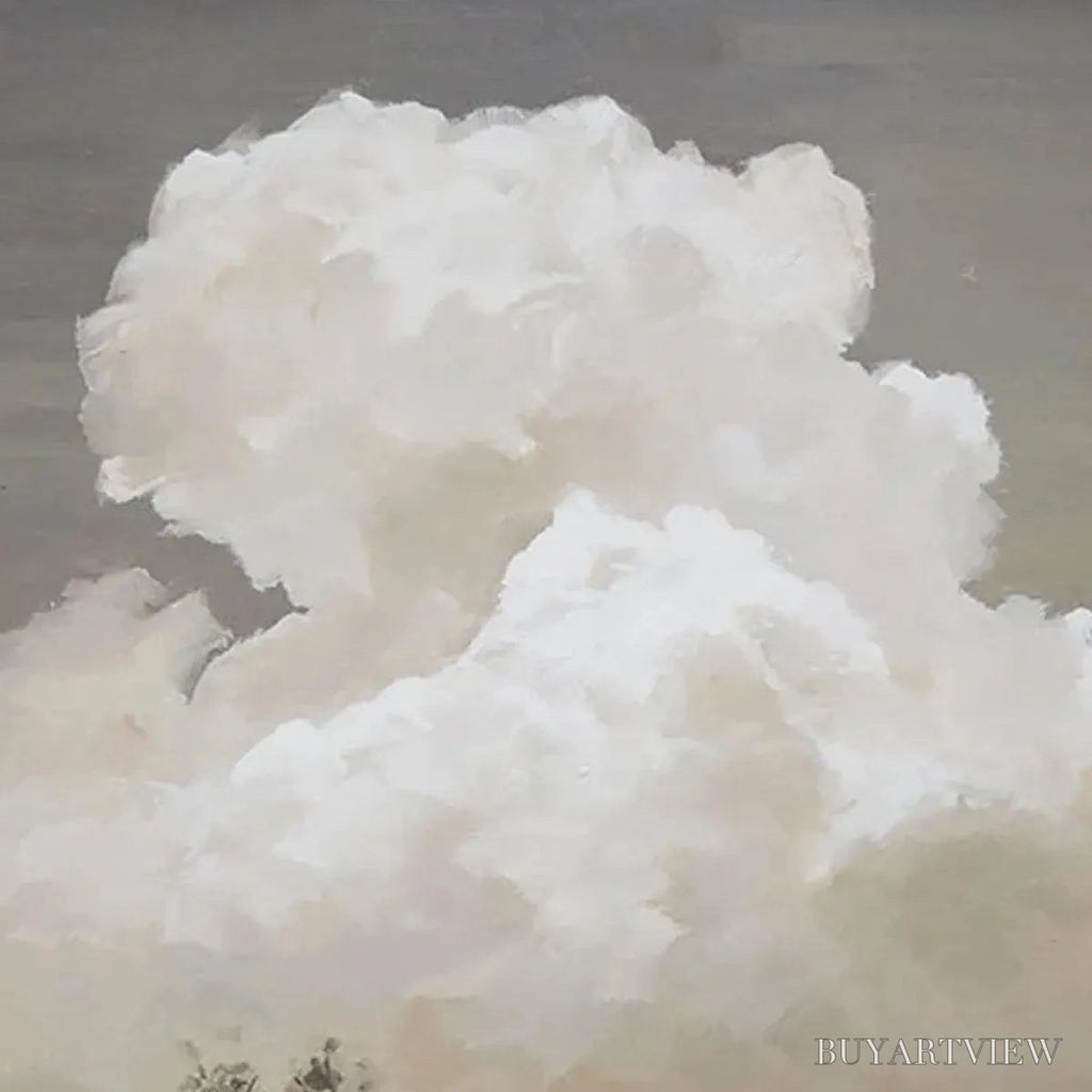 ARTOVITAS Cloudy Landscape – Muted Landscape Painting, Vertical - image 3