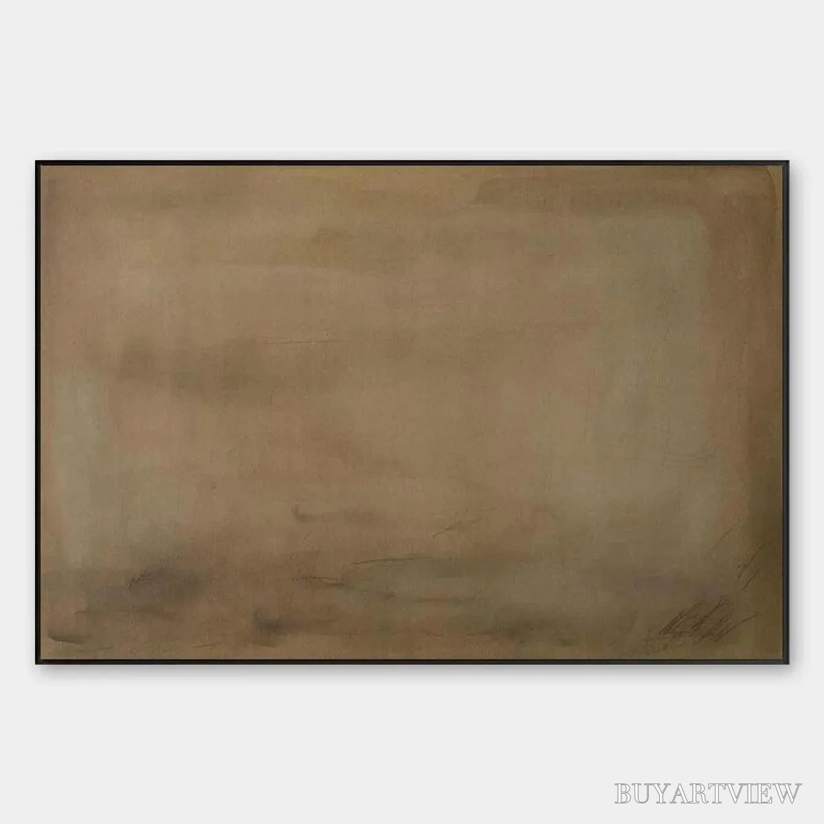 ARTOVITAS Earthy Minimalist Landscape – Minimalist Abstract Painting in Brown - image 1
