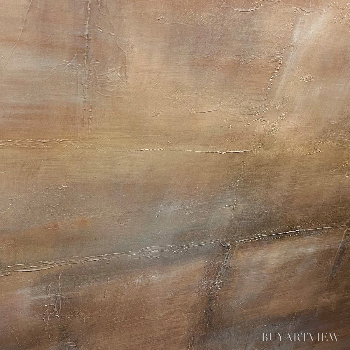 ARTOVITAS Dark Brown Textured Landscape – Abstract Painting in Brown - image 6