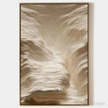 ARTOVITAS White Sand Dunes – Textured Abstract Landscape Painting, Vertical - image 1