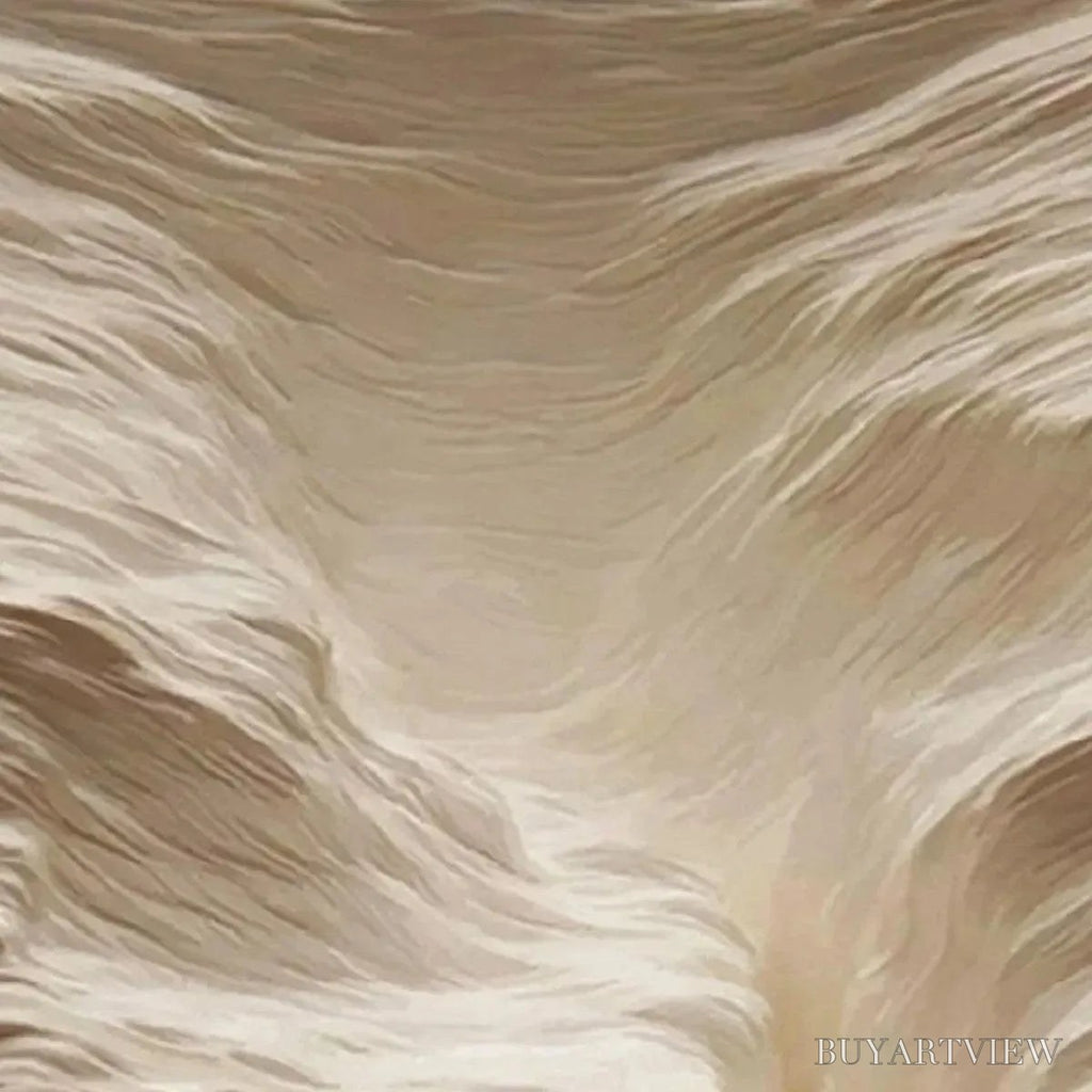 ARTOVITAS White Sand Dunes – Textured Abstract Landscape Painting, Vertical - image 3