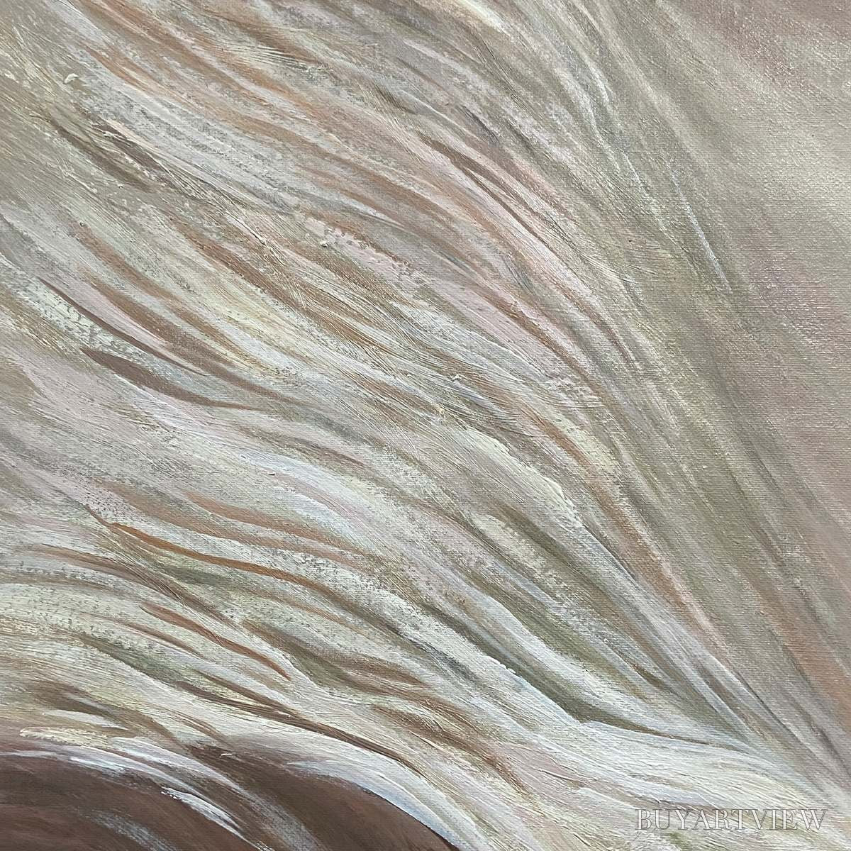 ARTOVITAS White Sand Dunes – Textured Abstract Landscape Painting, Vertical - image 4